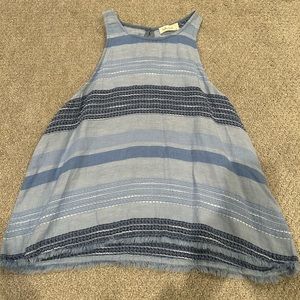 bella dahl multi-color blue dressy tank top
